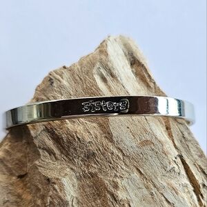 Sisters Forever Brass & Alpaca Silver Cuff Bracelet